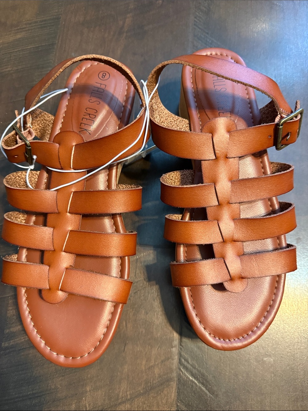 Falls Creek Brown Strappy Gladiator Sandals